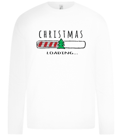 Christmas Loading Bar Design - Premium kids long sleeve t-shirt_WHITE_front