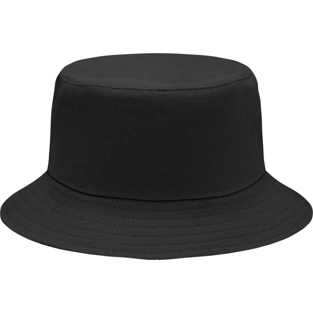 Brushed Cotton Bucket Sun Hat_BLACK_front