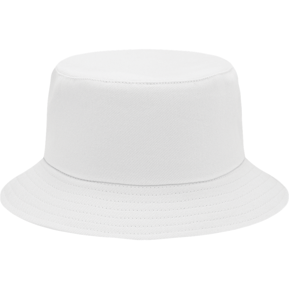 Brushed Cotton Bucket Sun Hat_WHITE_front