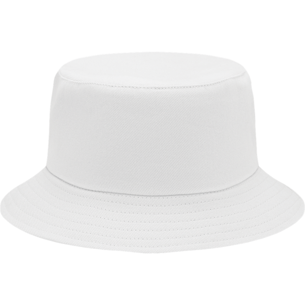 Brushed Cotton Bucket Sun Hat_WHITE_front