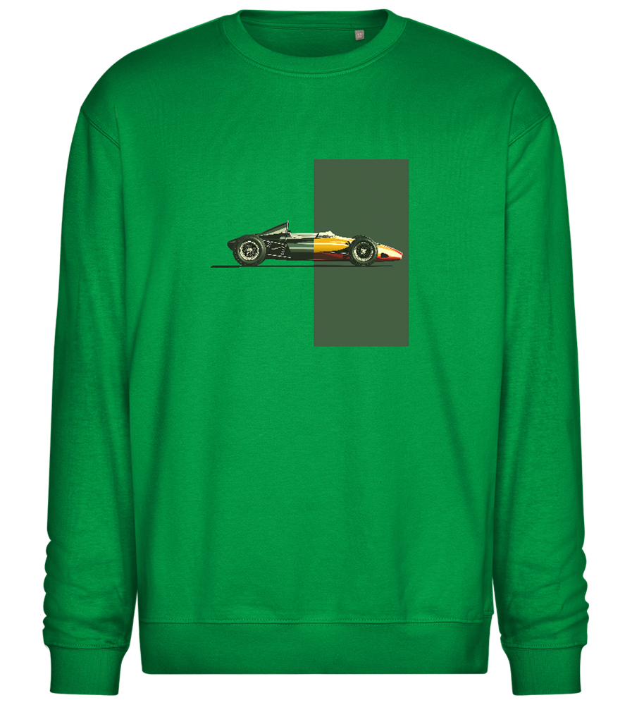 Retro Vibe F1 Design - Comfort Essential Unisex Sweater_MEADOW GREEN_front