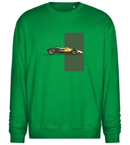 Retro Vibe F1 Design - Comfort Essential Unisex Sweater_MEADOW GREEN_front