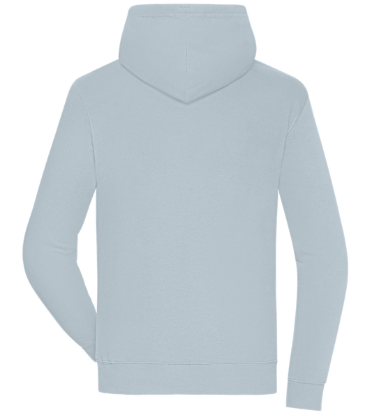 Glitched Amsterdam Design - Premium unisex hoodie_CREAMY BLUE_back