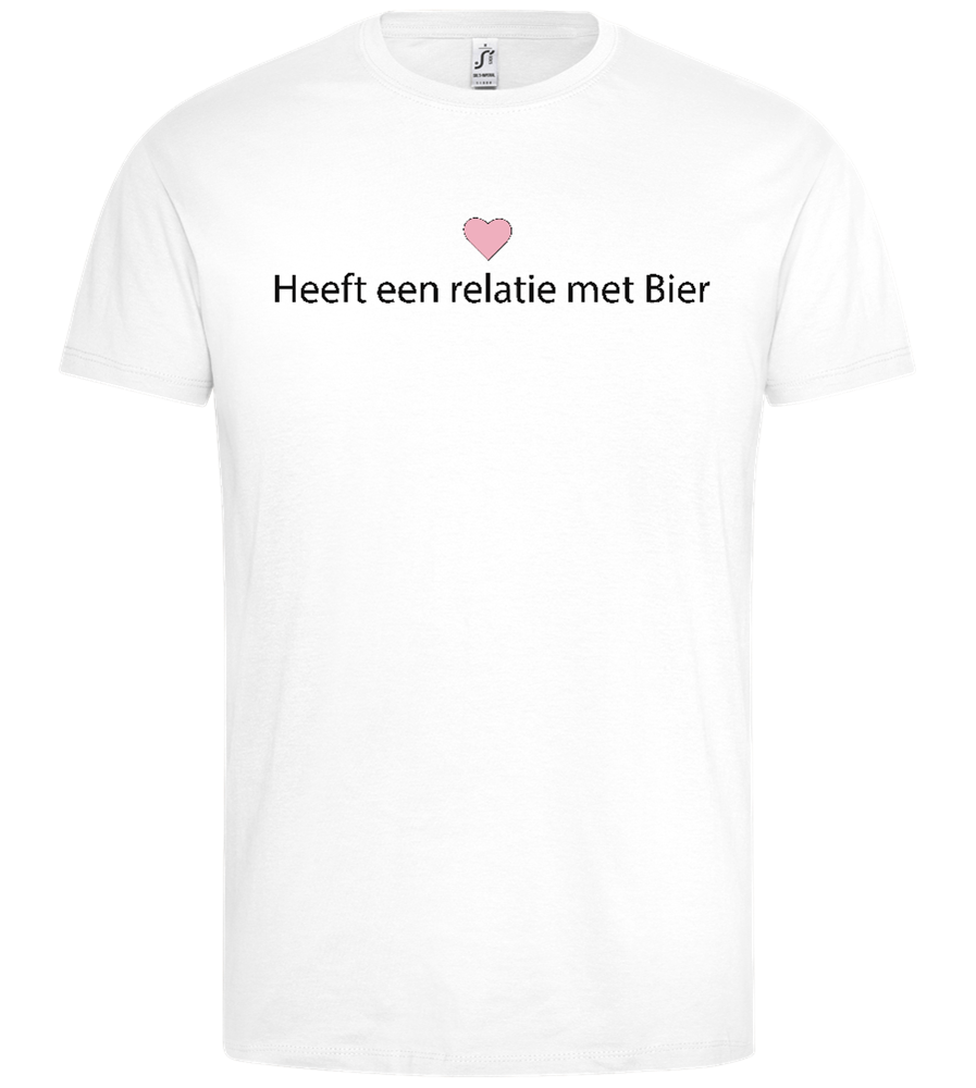 Relatie met Bier Design - Premium men's t-shirt_WHITE_front