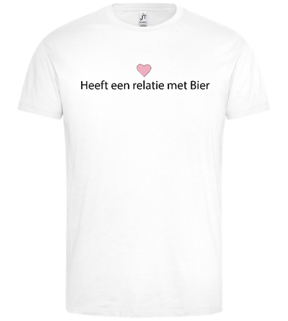 Relatie met Bier Design - Premium men's t-shirt_WHITE_front