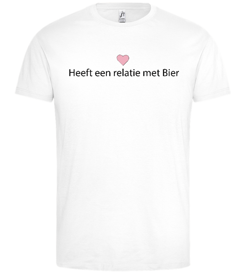 Relatie met Bier Design - Premium men's t-shirt_WHITE_front