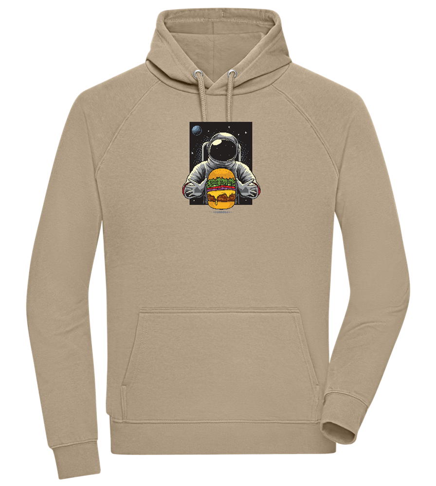 Spaceman Burger Design - Comfort unisex hoodie_KHAKI_front