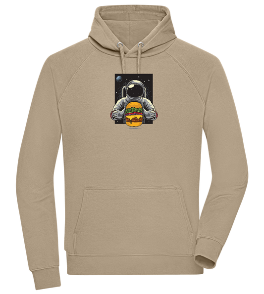 Spaceman Burger Design - Comfort unisex hoodie_KHAKI_front