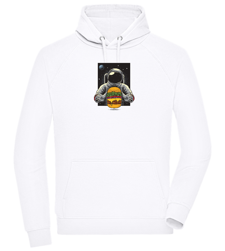 Spaceman Burger Design - Comfort unisex hoodie_WHITE_front