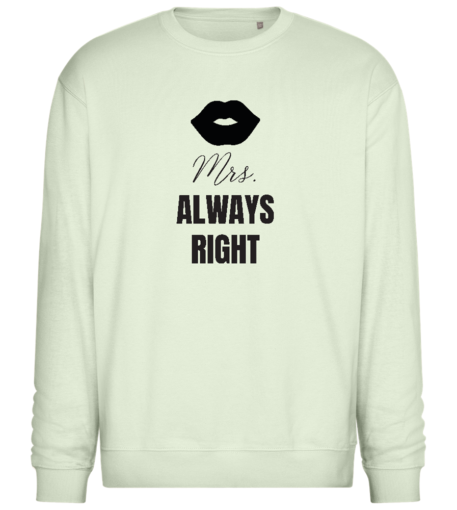 Always Right Design - Comfort Essential Unisex Sweater_CREAMY GREEN_front