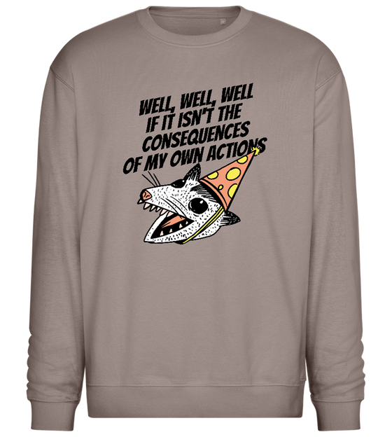 Untamed Birthday Bash Design - Comfort Essential Unisex Sweater_CHARCOAL CHIN_front