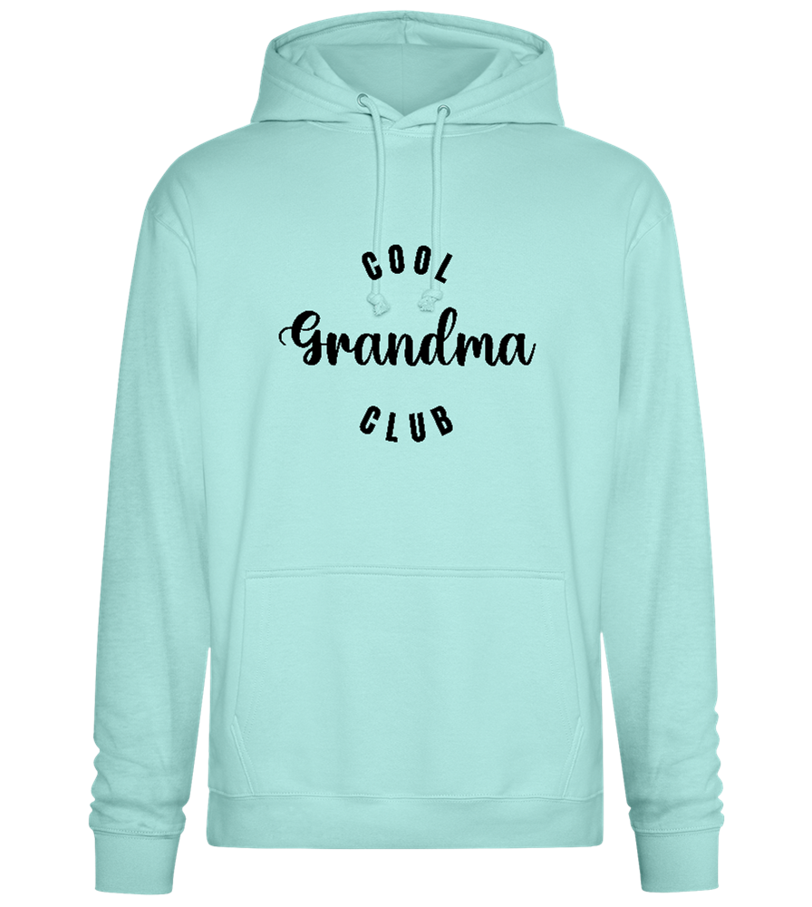 Cool Grandma Club Text Design - Premium Essential Unisex Hoodie_ARCTIC BLUE_front