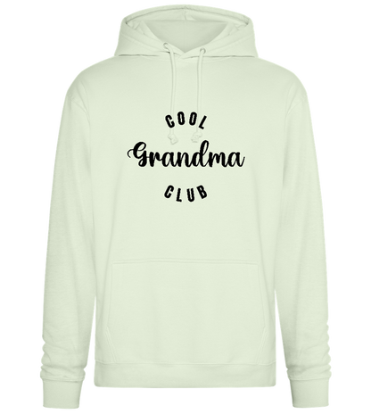 Cool Grandma Club Text Design - Premium Essential Unisex Hoodie_CREAMY GREEN_front