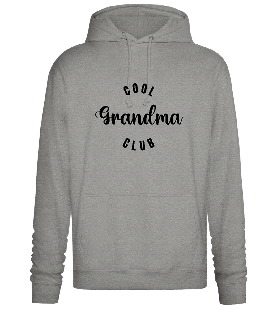 Cool Grandma Club Text Design - Premium Essential Unisex Hoodie_ORION GREY II_front