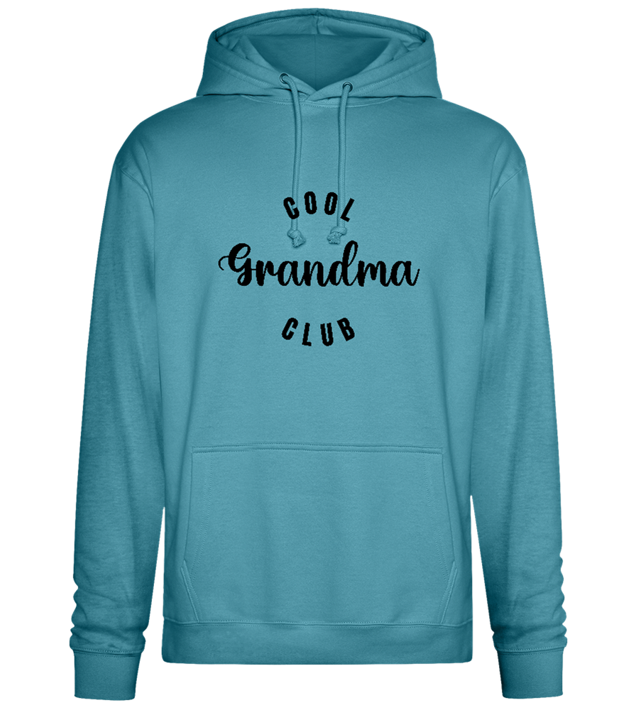 Cool Grandma Club Text Design - Premium Essential Unisex Hoodie_POOL BLUE_front