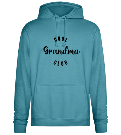 Cool Grandma Club Text Design - Premium Essential Unisex Hoodie_POOL BLUE_front