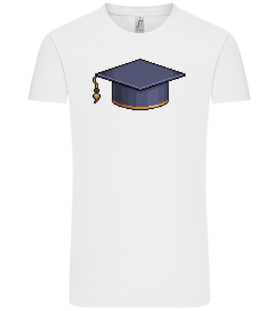 Pixelated Hat Design - Comfort Unisex T-Shirt_WHITE_front