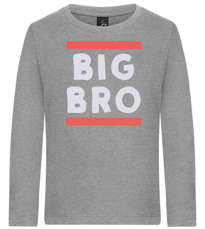 Big Bro Text Design - Premium kids long sleeve t-shirt_ORION GREY_front