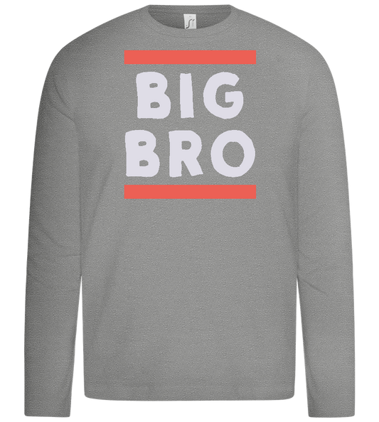 Big Bro Text Design - Premium kids long sleeve t-shirt_ORION GREY_front