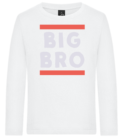 Big Bro Text Design - Premium kids long sleeve t-shirt_WHITE_front