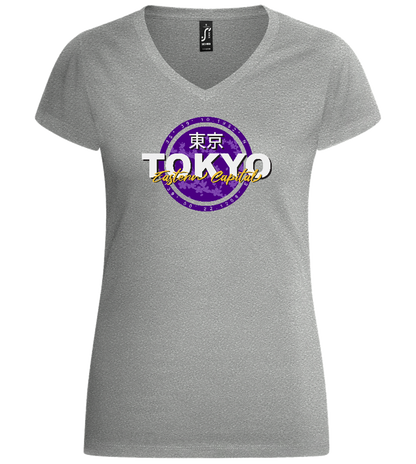 Eastern Capital Design - Basic women's v-neck t-shirt_ORION GREY_front