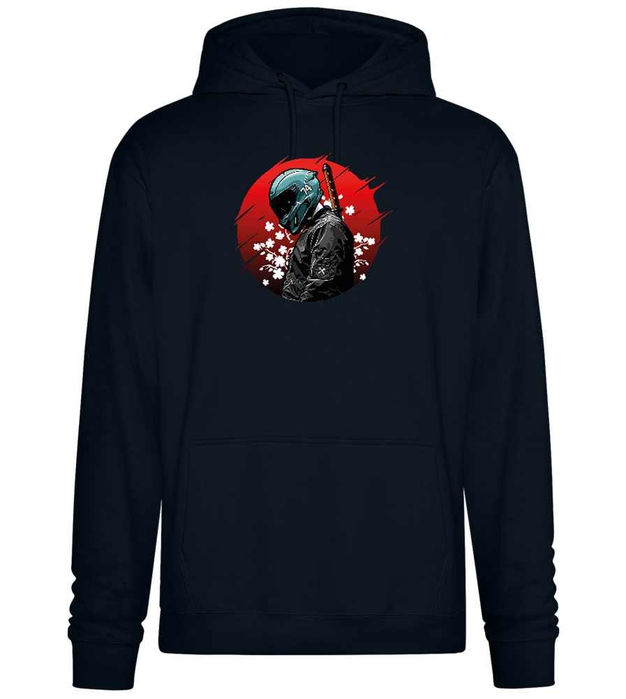 Red Samurai Design - Premium Essential Unisex Hoodie_BLACK_front