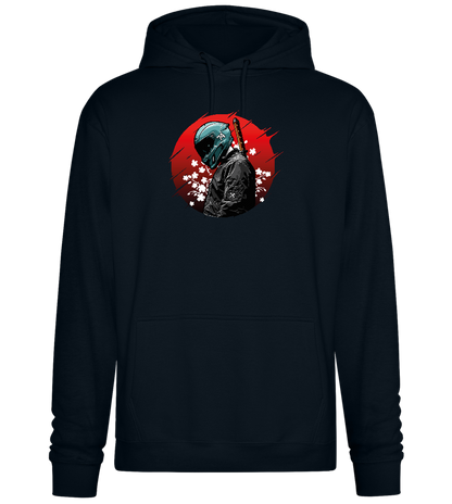 Red Samurai Design - Premium Essential Unisex Hoodie_BLACK_front