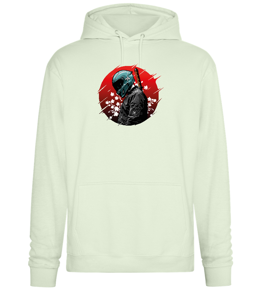 Red Samurai Design - Premium Essential Unisex Hoodie_CREAMY GREEN_front