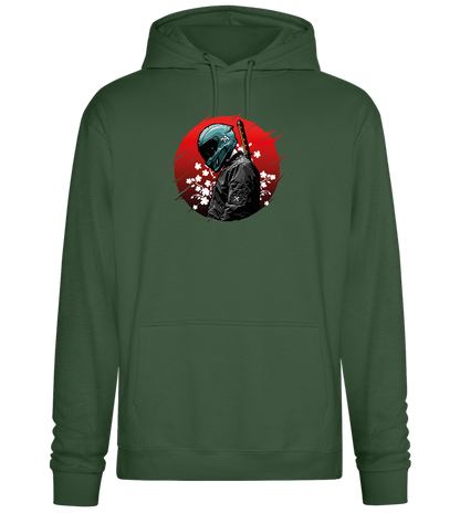 Red Samurai Design - Premium Essential Unisex Hoodie_GREEN BOTTLE_front