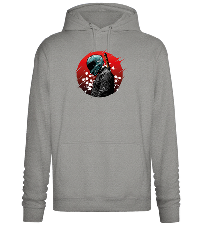 Red Samurai Design - Premium Essential Unisex Hoodie_ORION GREY II_front