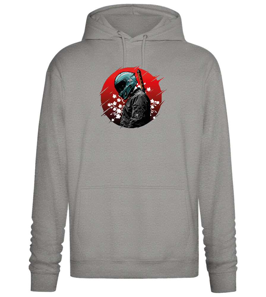 Red Samurai Design - Premium Essential Unisex Hoodie_ORION GREY II_front