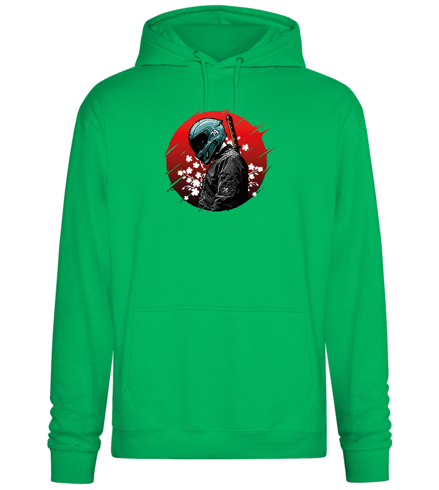 Red Samurai Design - Premium Essential Unisex Hoodie_SPRING GREEN_front