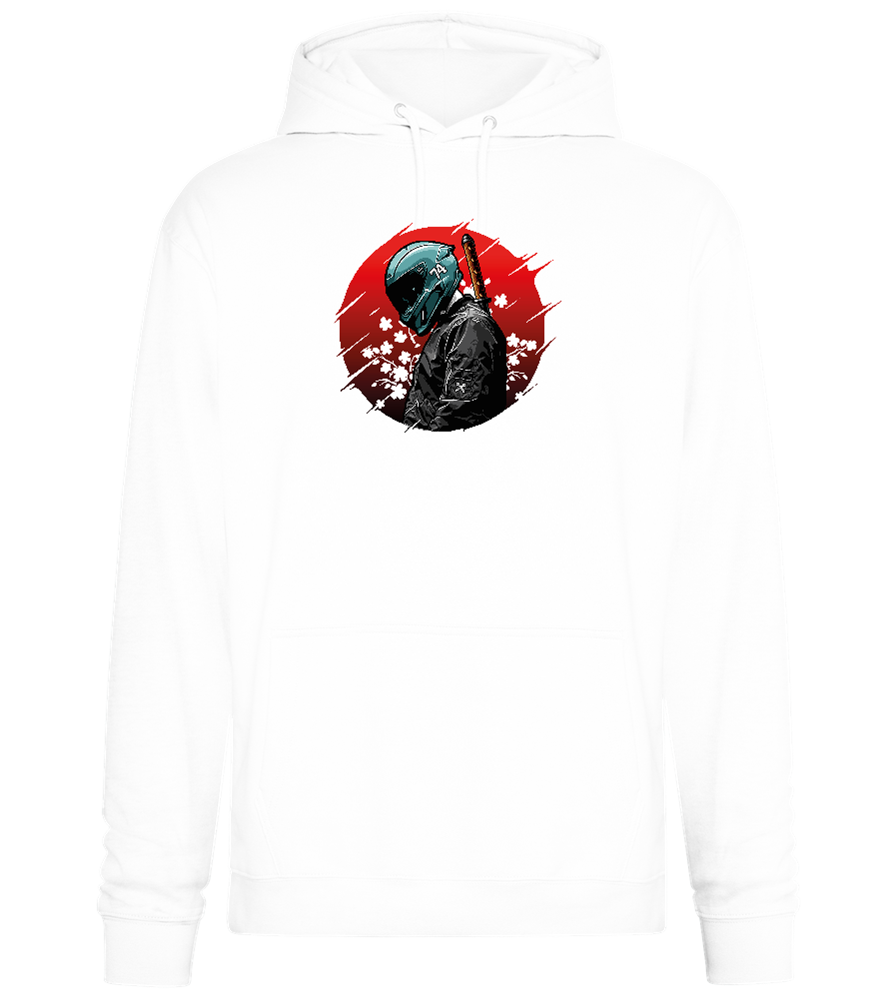 Red Samurai Design - Premium Essential Unisex Hoodie_WHITE_front