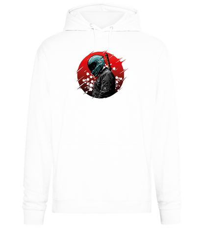 Red Samurai Design - Premium Essential Unisex Hoodie_WHITE_front