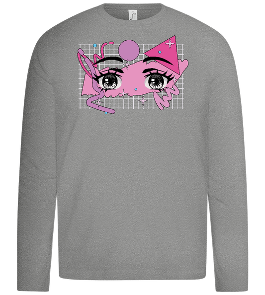 Fancy Eyes Design - Premium kids long sleeve t-shirt_ORION GREY_front