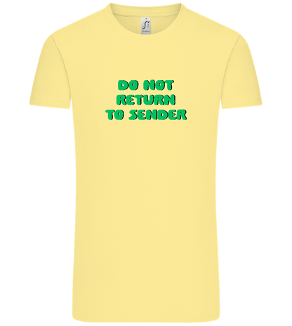 Do Not Return to Sender Design - Comfort Unisex T-Shirt_AMARELO CLARO_front