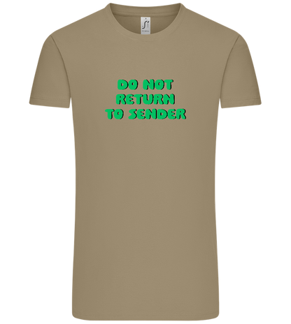 Do Not Return to Sender Design - Comfort Unisex T-Shirt_KHAKI_front