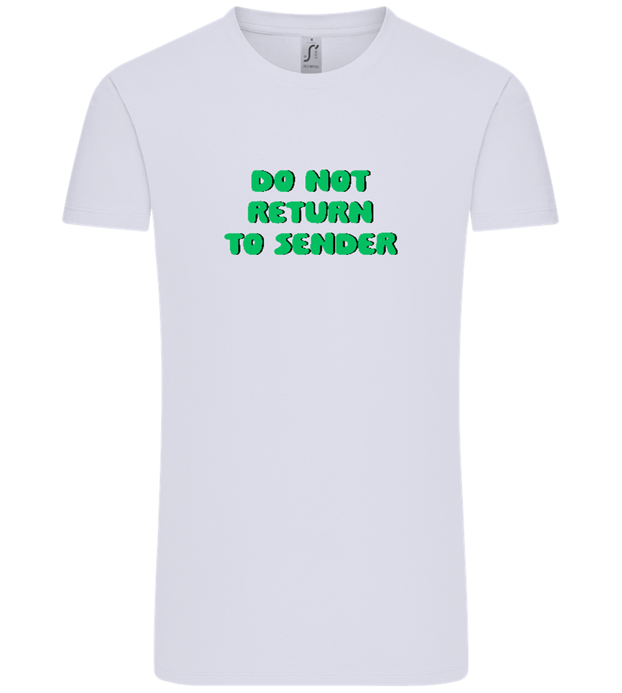 Do Not Return to Sender Design - Comfort Unisex T-Shirt_LILAK_front