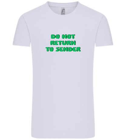 Do Not Return to Sender Design - Comfort Unisex T-Shirt_LILAK_front