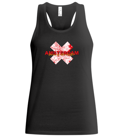 Venice of the North Design - Basic women's tank top_DEEP BLACK_front