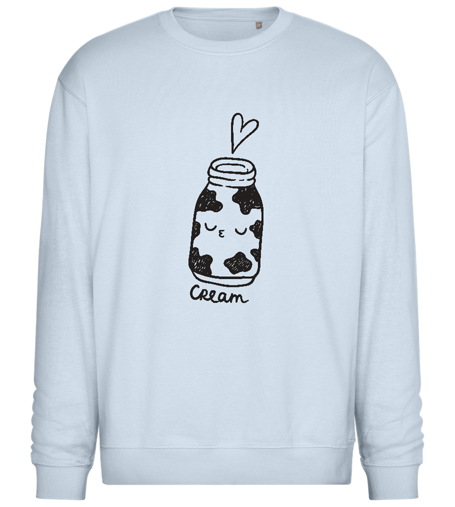 Cute Cream Design - Comfort Essential Unisex Sweater_CREAMY BLUE_front