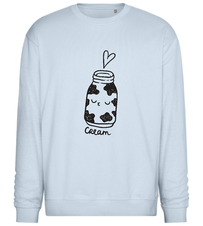 Cute Cream Design - Comfort Essential Unisex Sweater_CREAMY BLUE_front