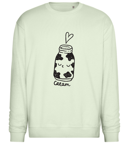 Cute Cream Design - Comfort Essential Unisex Sweater_CREAMY GREEN_front