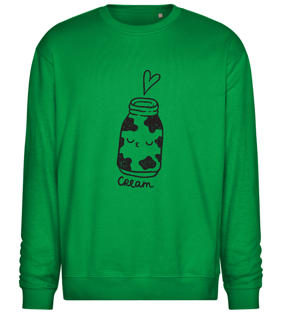 Cute Cream Design - Comfort Essential Unisex Sweater_MEADOW GREEN_front