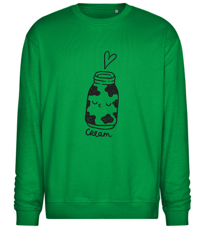 Cute Cream Design - Comfort Essential Unisex Sweater_MEADOW GREEN_front