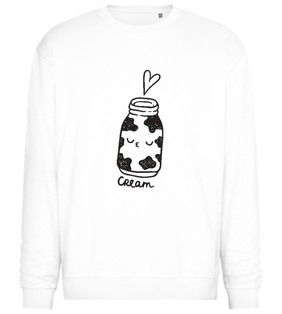 Cute Cream Design - Comfort Essential Unisex Sweater_WHITE_front