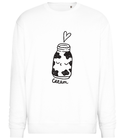 Cute Cream Design - Comfort Essential Unisex Sweater_WHITE_front