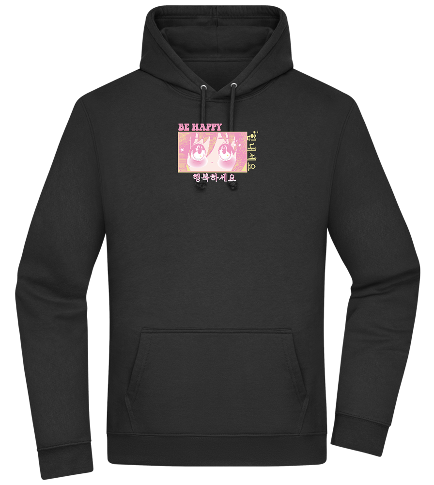 Be Happy Design - Premium Essential Unisex Hoodie_BLACK_front