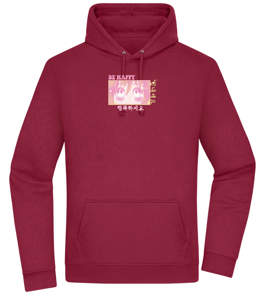 Be Happy Design - Premium Essential Unisex Hoodie_BORDEAUX_front