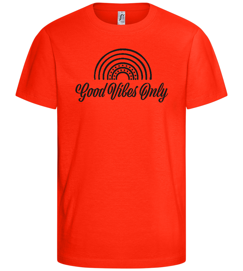 Rainbow Good Vibes Only Design - Comfort kids fitted t-shirt_RED_front